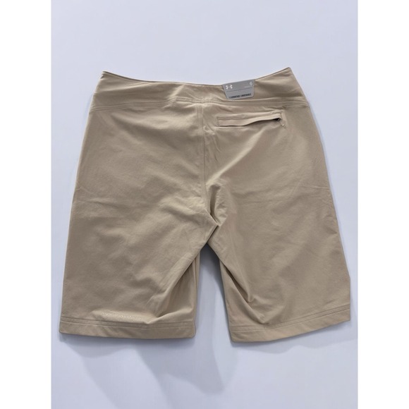 NWT Under Armour Performance HeatGear Women's Golf Shorts Sz 6 Relax Fit Beige - Picture 2 of 7